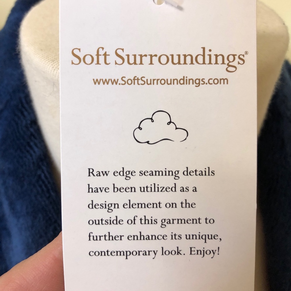 Soft surroundings lined cardigan sweater, L - Picture 5 of 6